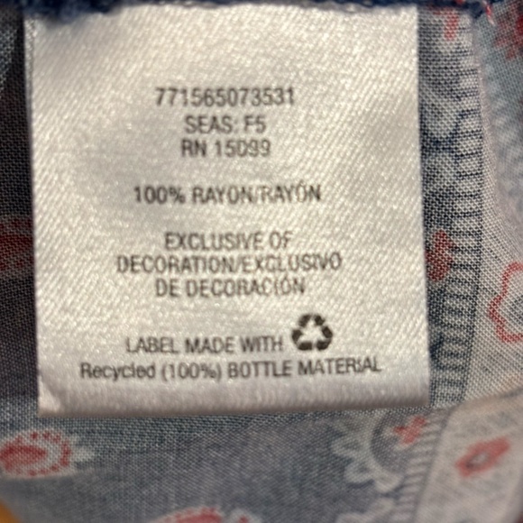 Laura Scott Women's Top Blue Red SZ 3X Boho - Picture 10 of 11